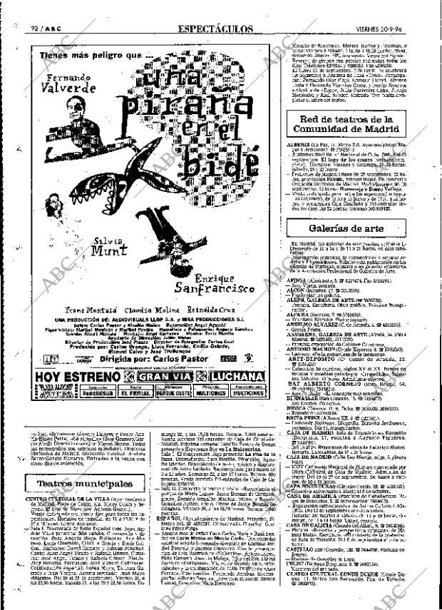 ABC MADRID 20-09-1996 página 92