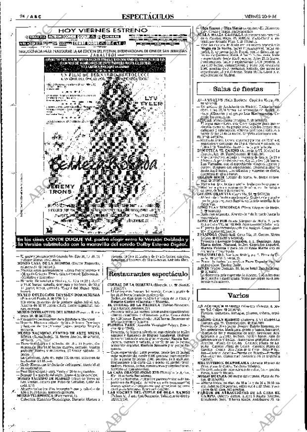 ABC MADRID 20-09-1996 página 94
