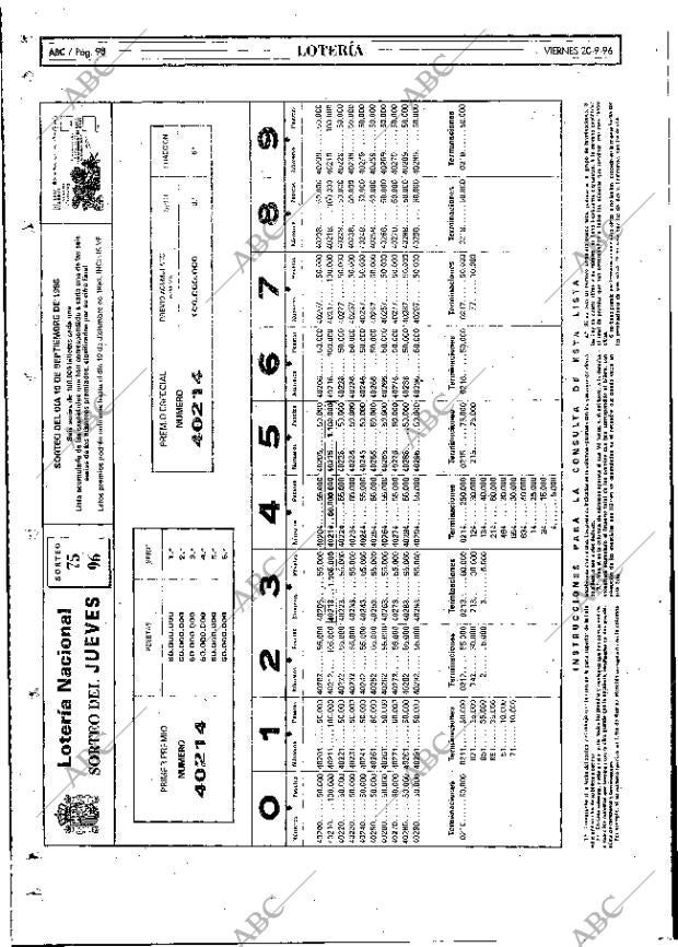 ABC MADRID 20-09-1996 página 98