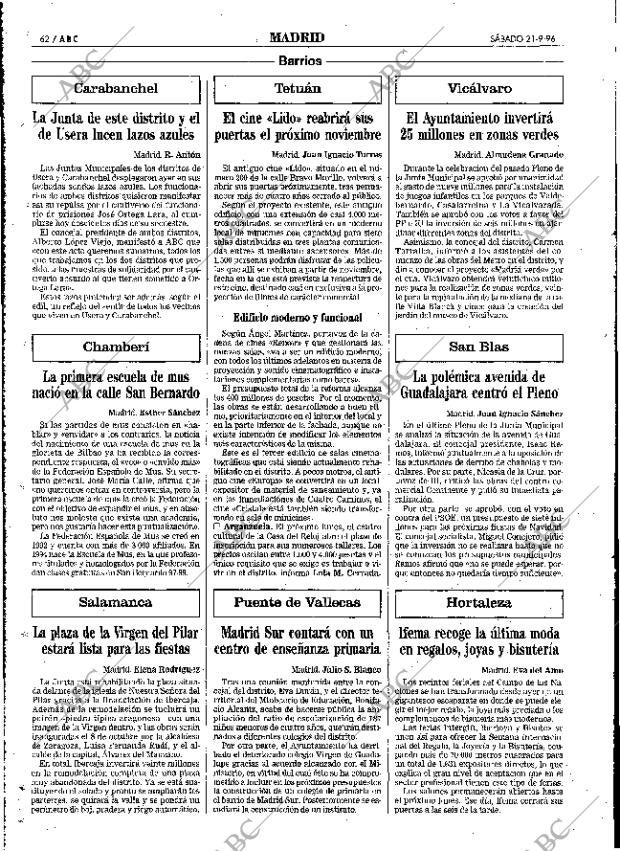 ABC MADRID 21-09-1996 página 62