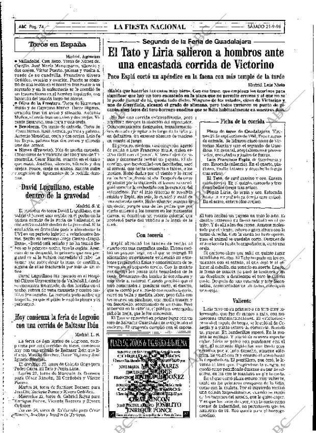 ABC MADRID 21-09-1996 página 74