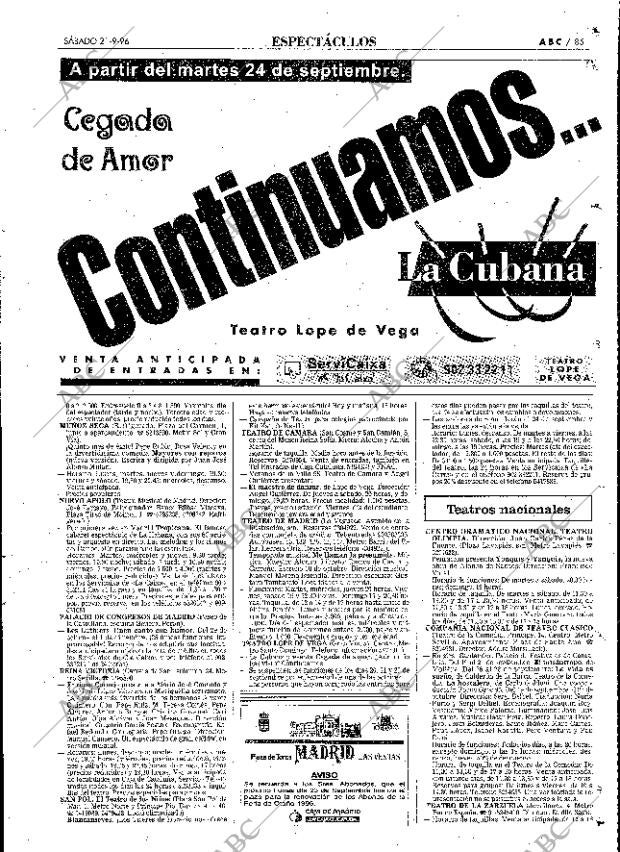 ABC MADRID 21-09-1996 página 85