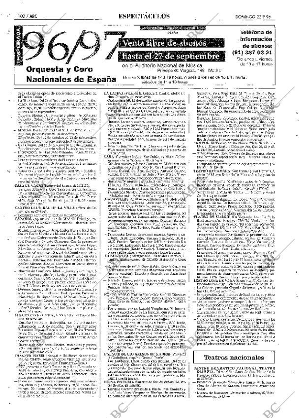 ABC MADRID 22-09-1996 página 102
