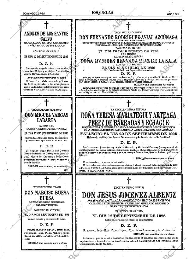 ABC MADRID 22-09-1996 página 109