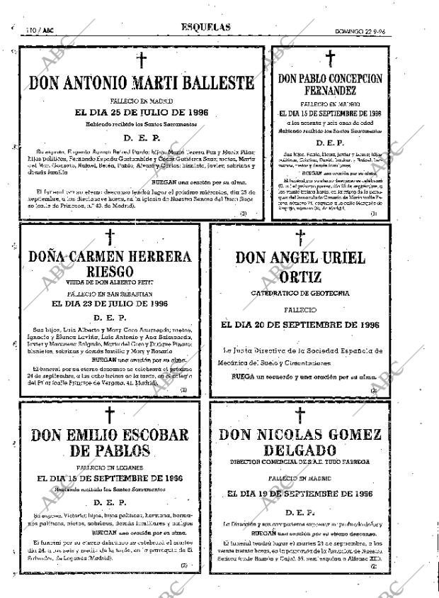 ABC MADRID 22-09-1996 página 110