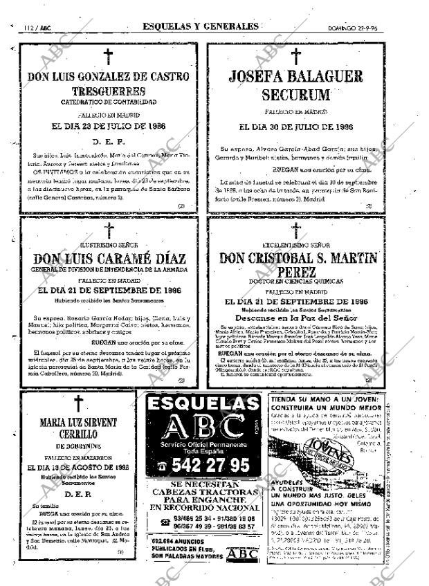ABC MADRID 22-09-1996 página 112