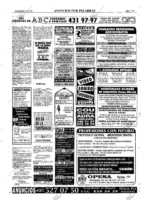 ABC MADRID 22-09-1996 página 137