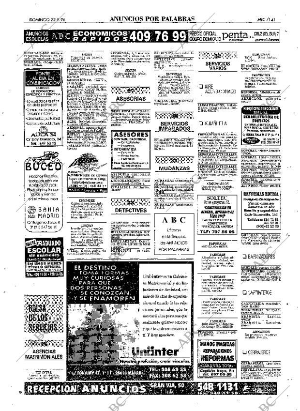 ABC MADRID 22-09-1996 página 141