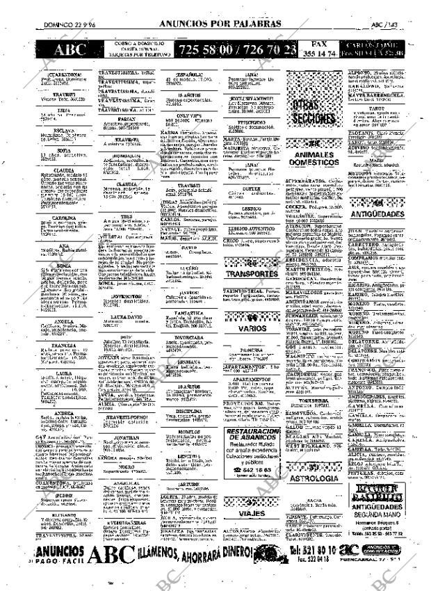 ABC MADRID 22-09-1996 página 143