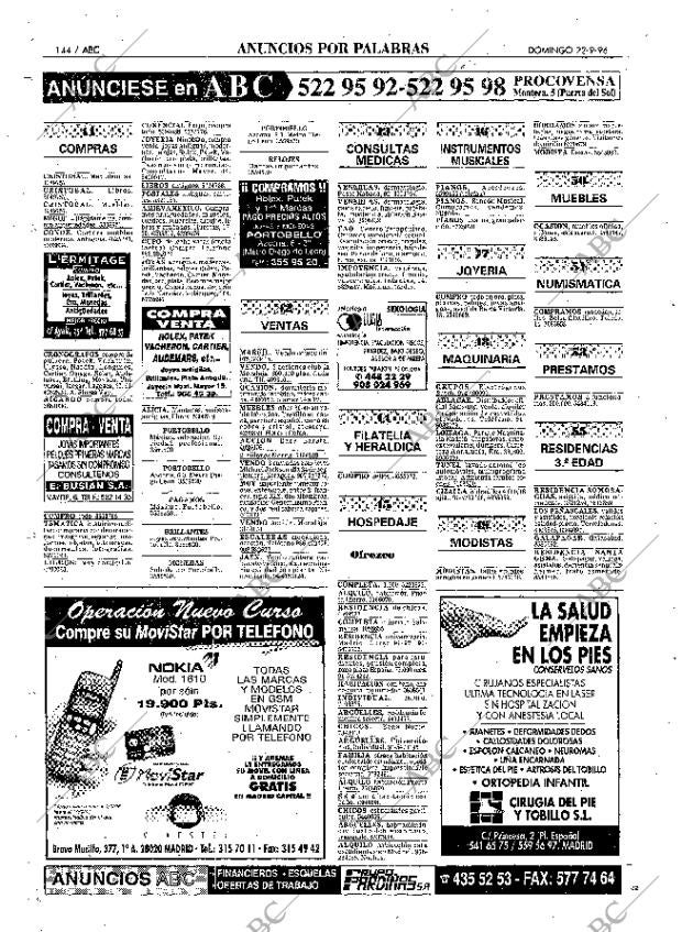 ABC MADRID 22-09-1996 página 144