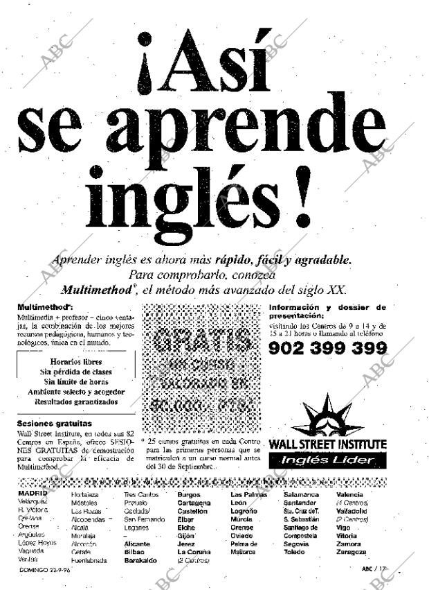 ABC MADRID 22-09-1996 página 17