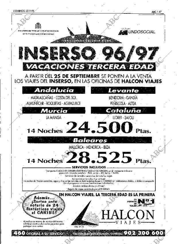 ABC MADRID 22-09-1996 página 47