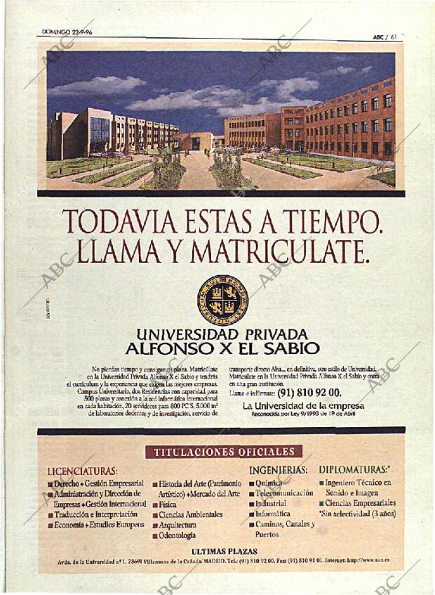 ABC MADRID 22-09-1996 página 61