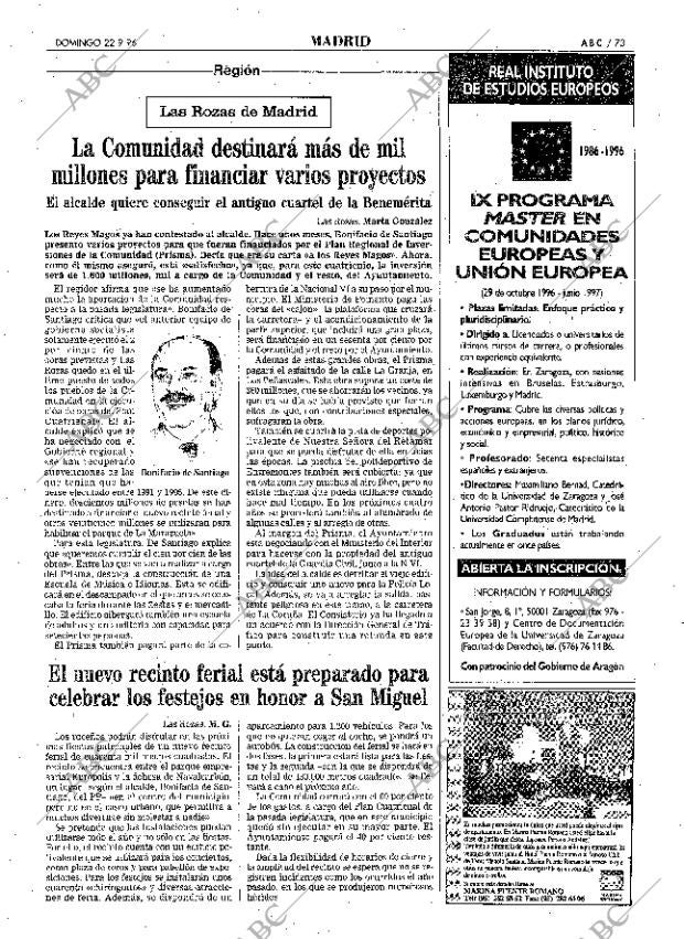 ABC MADRID 22-09-1996 página 73