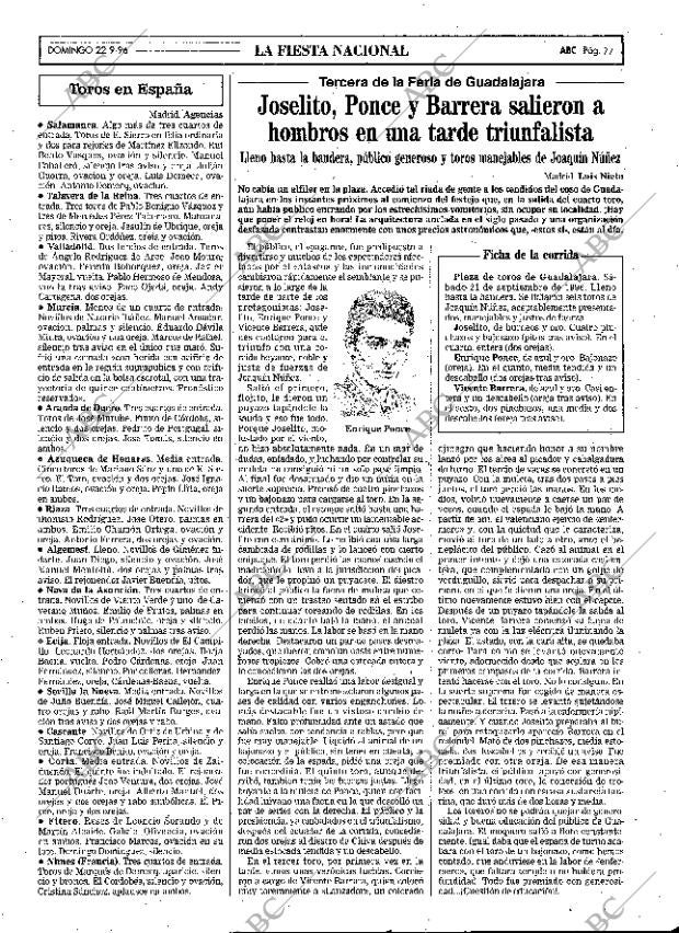 ABC MADRID 22-09-1996 página 77