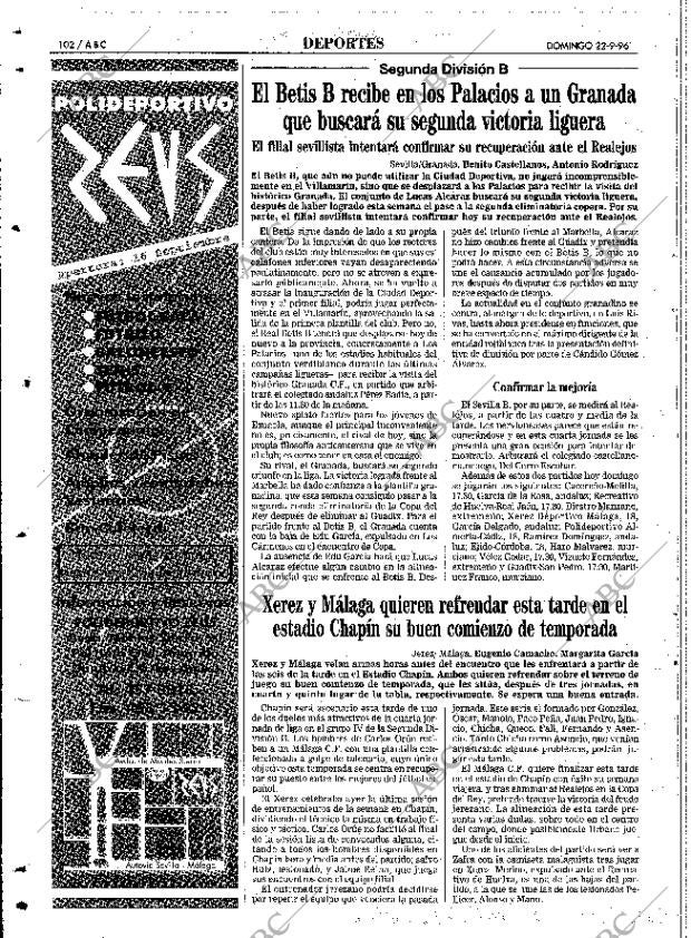 ABC SEVILLA 22-09-1996 página 102