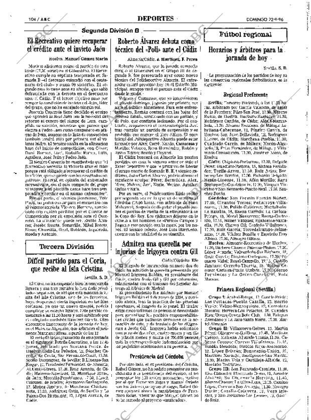 ABC SEVILLA 22-09-1996 página 104
