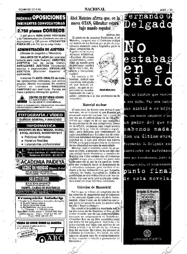 ABC SEVILLA 22-09-1996 página 33