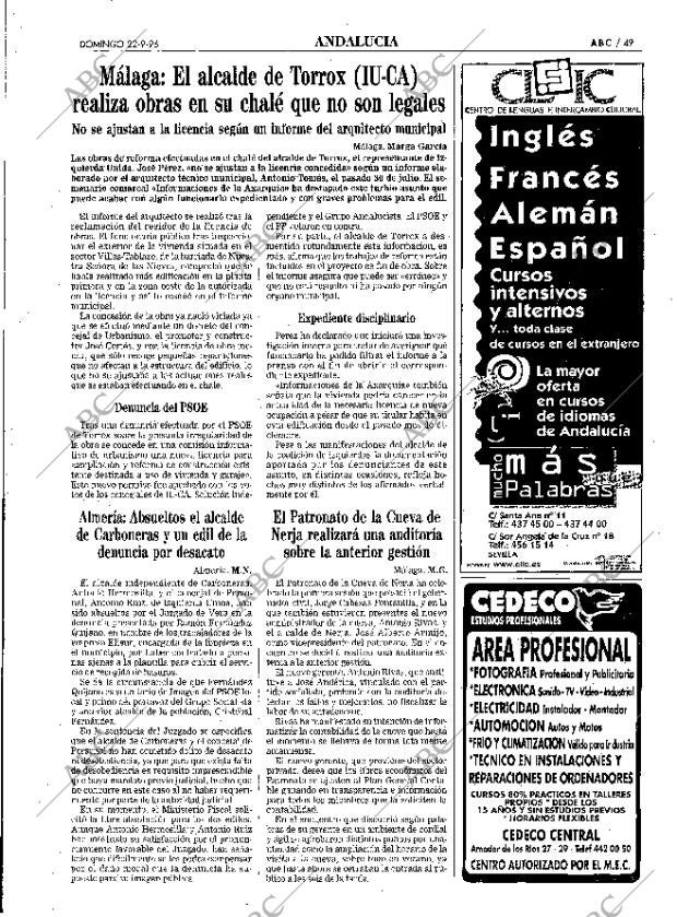 ABC SEVILLA 22-09-1996 página 49