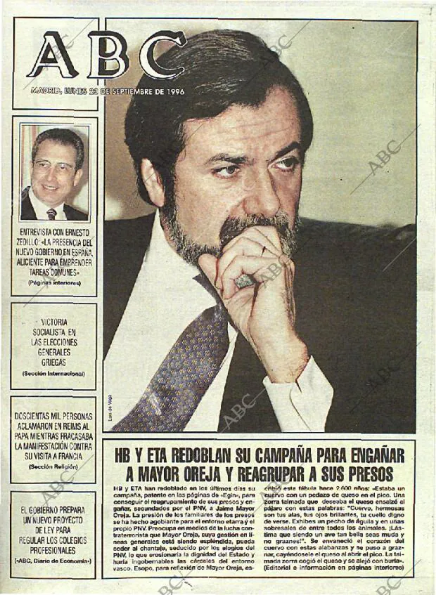 ABC MADRID 23-09-1996 página 1