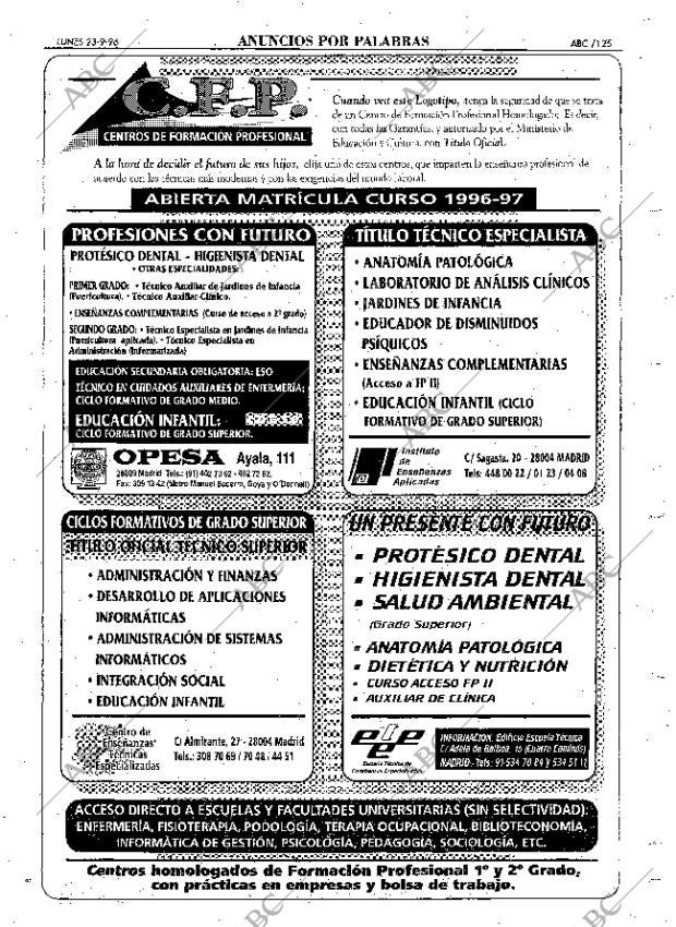 ABC MADRID 23-09-1996 página 125