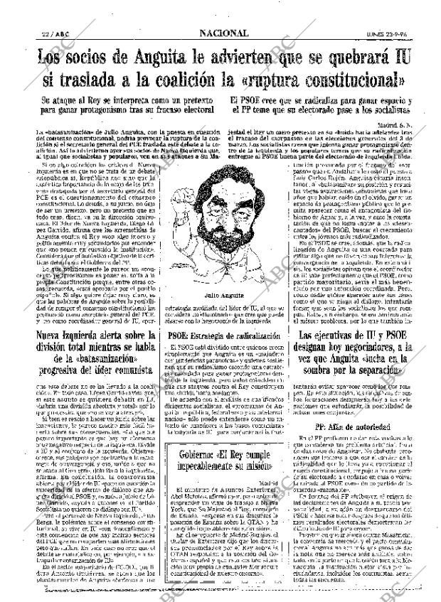 ABC MADRID 23-09-1996 página 22