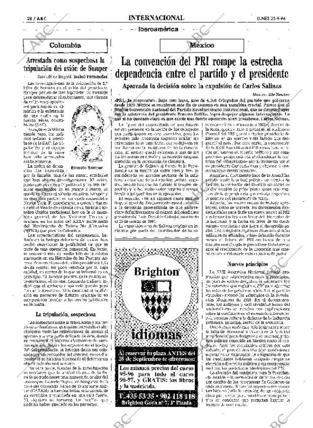 ABC MADRID 23-09-1996 página 28