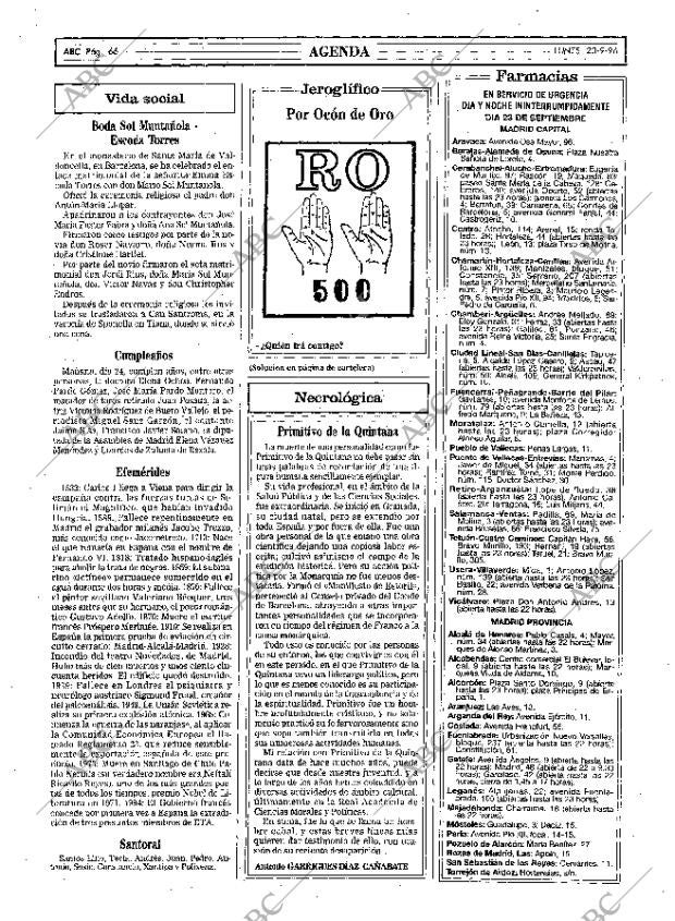 ABC MADRID 23-09-1996 página 66