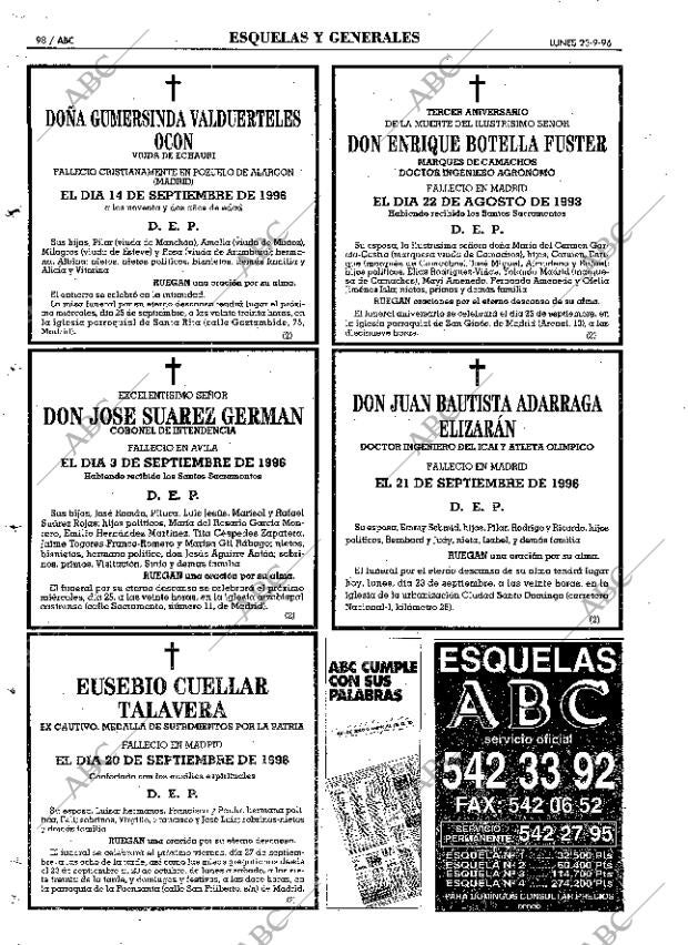 ABC MADRID 23-09-1996 página 98