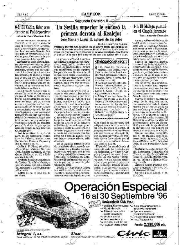 ABC SEVILLA 23-09-1996 página 70