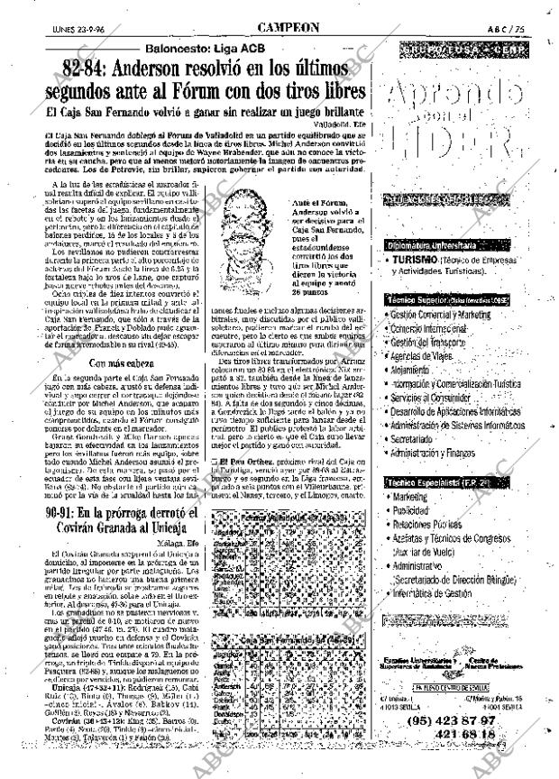 ABC SEVILLA 23-09-1996 página 75