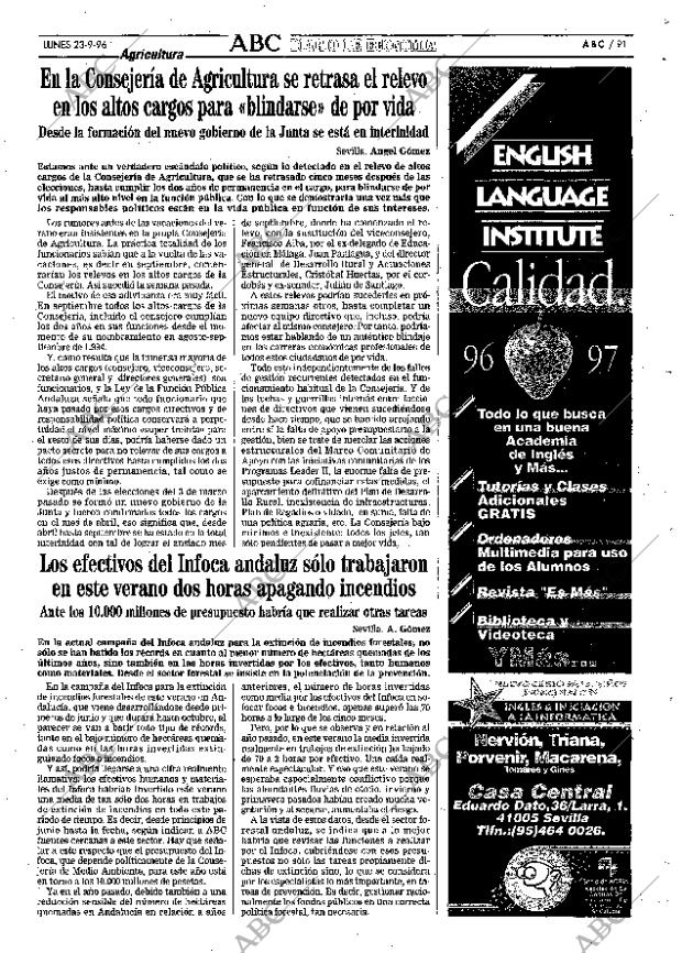 ABC SEVILLA 23-09-1996 página 91