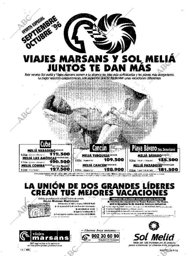 ABC MADRID 24-09-1996 página 14