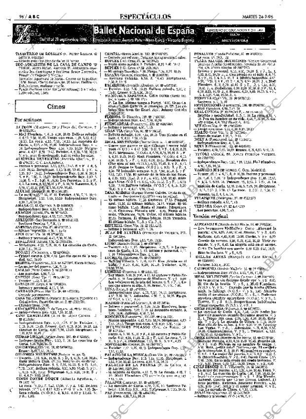 ABC MADRID 24-09-1996 página 96