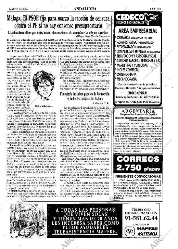 ABC SEVILLA 24-09-1996 página 43
