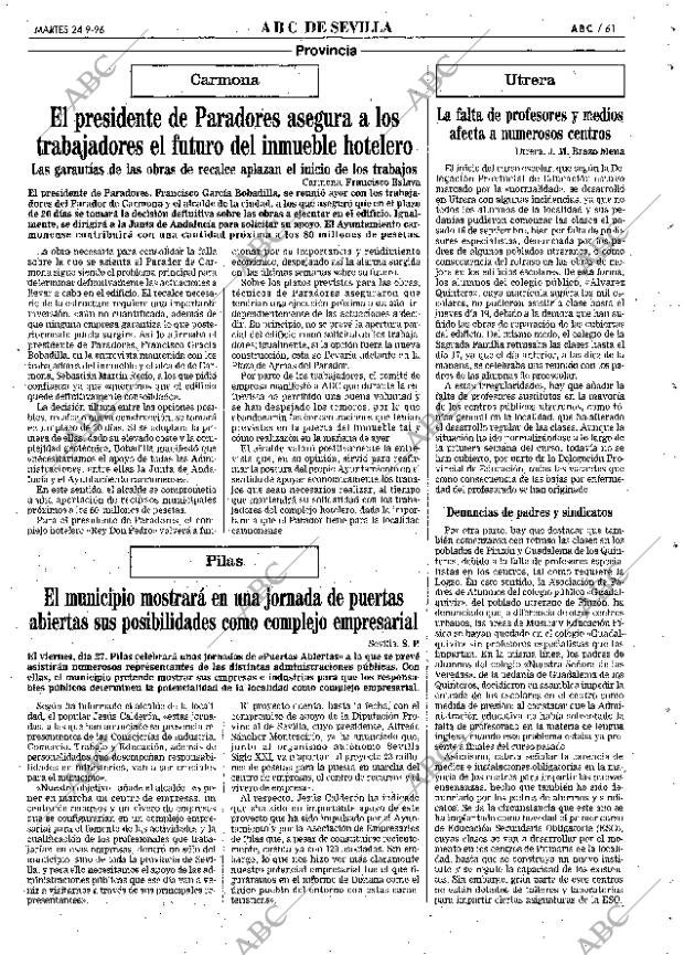 ABC SEVILLA 24-09-1996 página 61