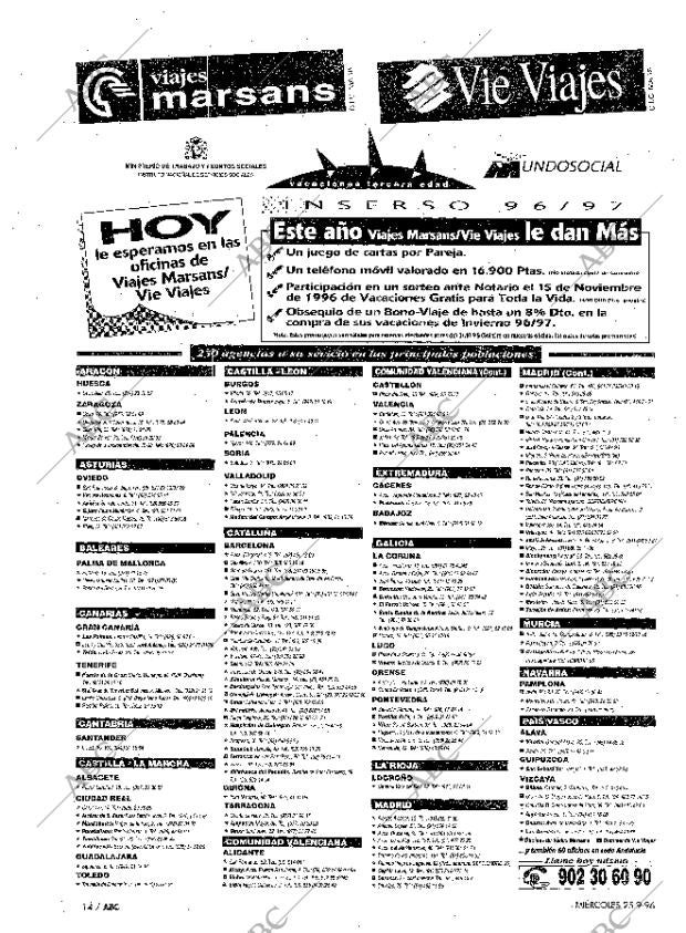 ABC MADRID 25-09-1996 página 14