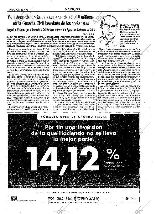 ABC MADRID 25-09-1996 página 25