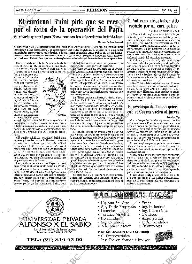 ABC MADRID 25-09-1996 página 61