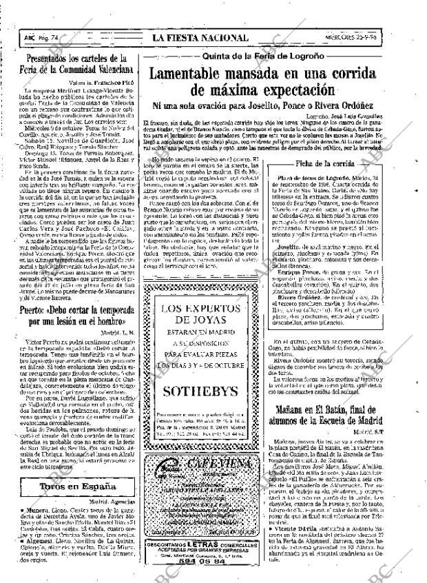 ABC MADRID 25-09-1996 página 74