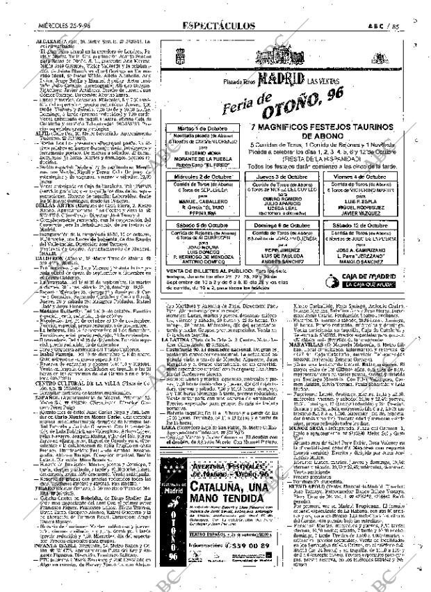 ABC MADRID 25-09-1996 página 85