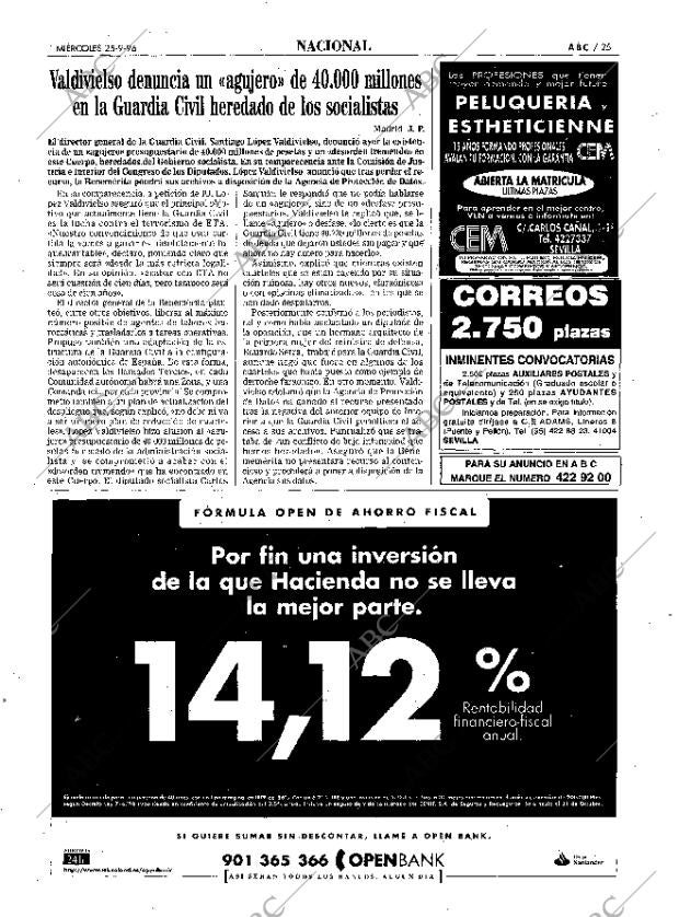 ABC SEVILLA 25-09-1996 página 25