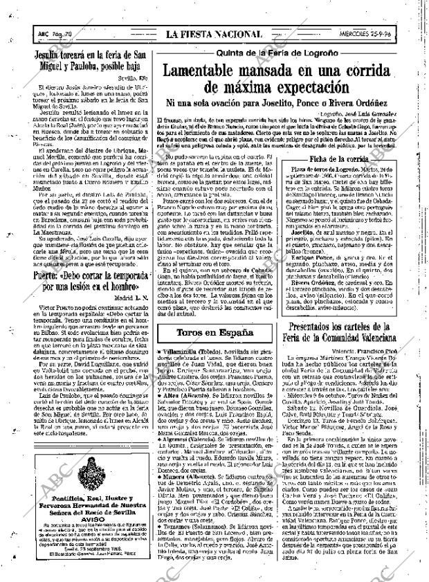 ABC SEVILLA 25-09-1996 página 70