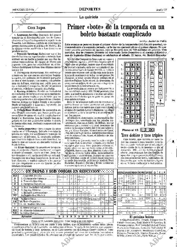 ABC SEVILLA 25-09-1996 página 77