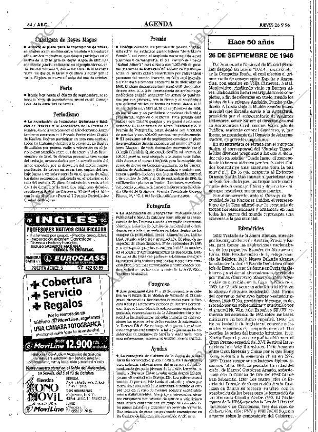 ABC SEVILLA 26-09-1996 página 64