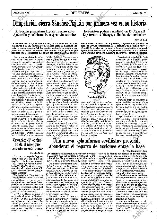 ABC SEVILLA 26-09-1996 página 77