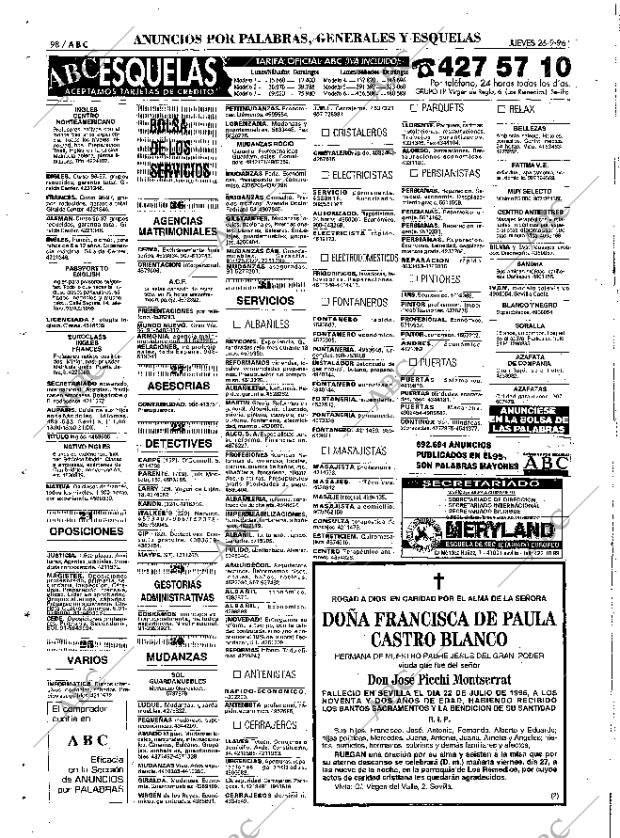 ABC SEVILLA 26-09-1996 página 98