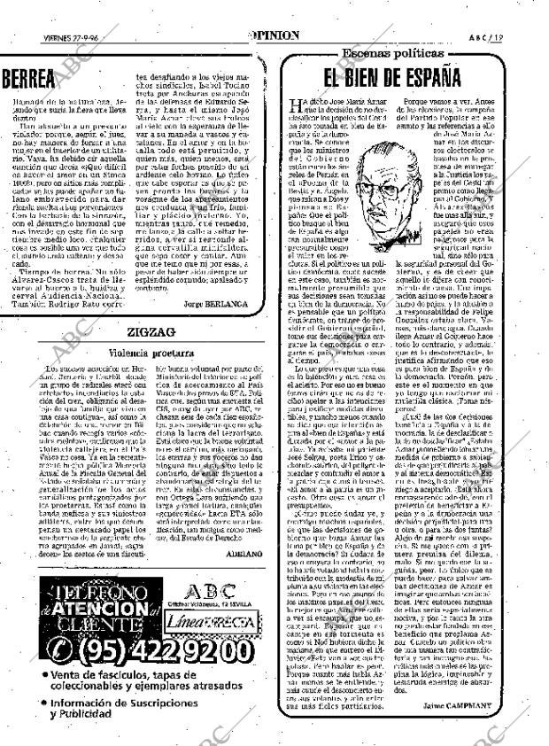 ABC SEVILLA 27-09-1996 página 19