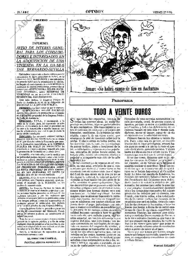 ABC SEVILLA 27-09-1996 página 20