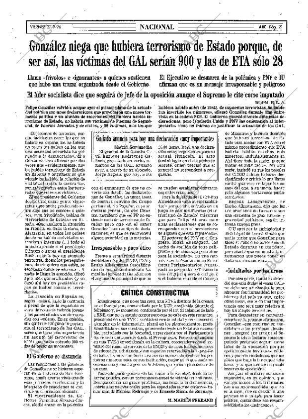 ABC SEVILLA 27-09-1996 página 21